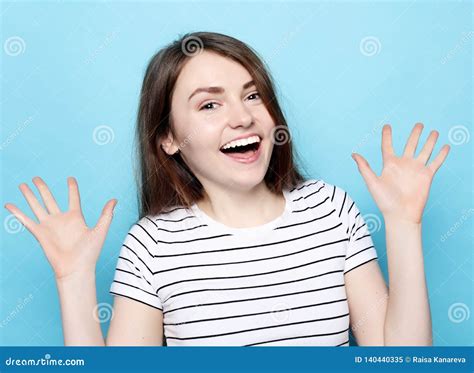 Confused Young Casual Girl Shrugging Shoulders Stock Image Image Of