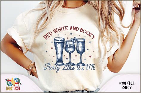 Red White And Boozy Party Like It S Graphic By Dark Pixel