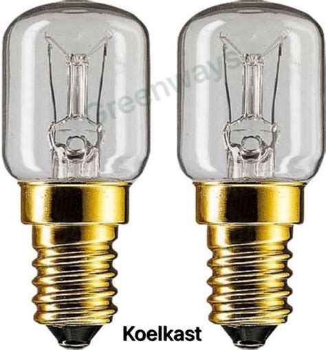 Koelkastlampje 25watt E14 Koelkast Lamp Helder 25w Fridge Freezer 2 Stuks Bol