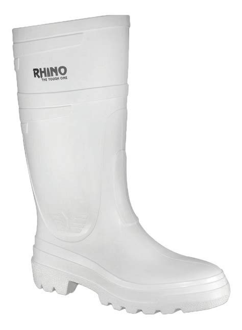 Bota De Hule Blanca Sanitaria Industrial Impermeable Rhino Meses Sin