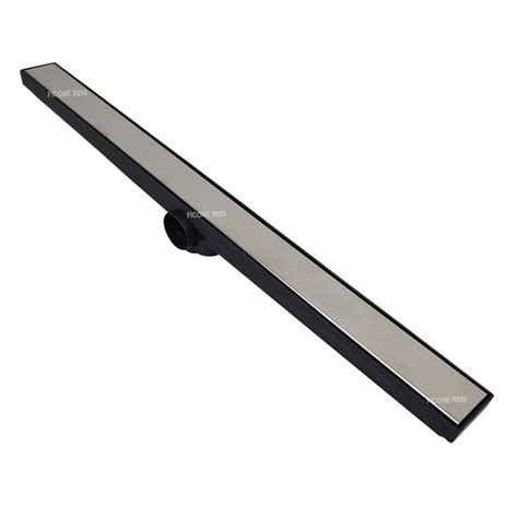 Ralo Linear Inox Oculta X Coletor Preto Box Banheiro Sifonado