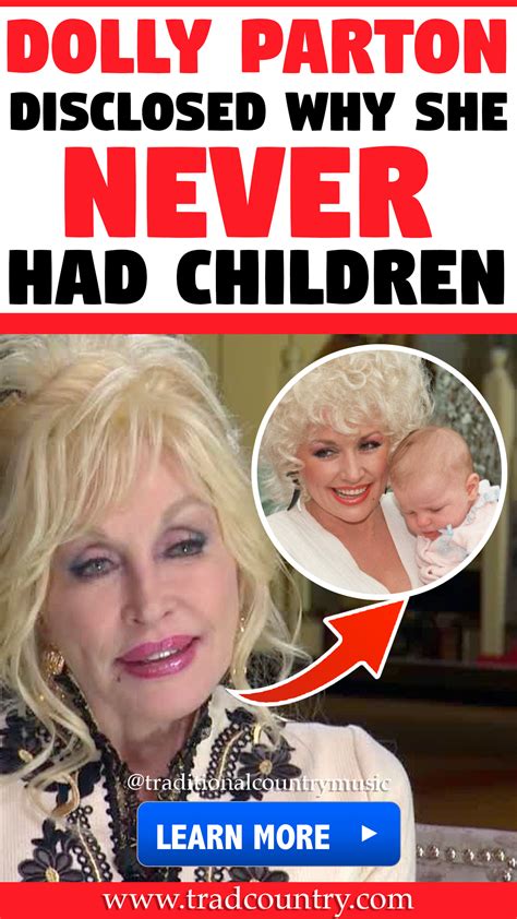 Dolly Parton Disclosed Why She Never Had Children | Dolly parton, Dolly ...