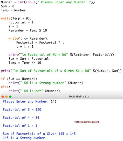 Factorial Program In Python Computer Notes ZOHAL