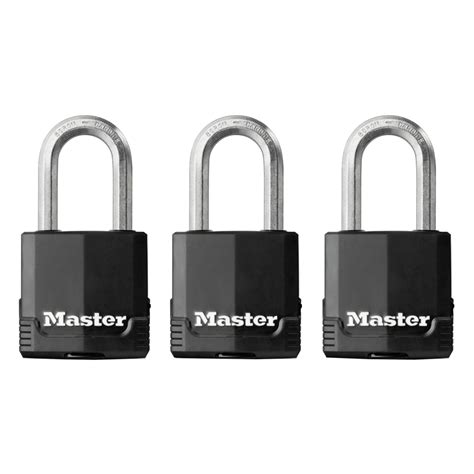 Master Lock: 3 Pack 1-3/4" Laminated Padlocks, with 1-1/2" Shackle ...