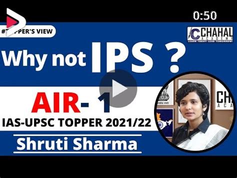 Shruti Sharma All India Rank Ias Upsc Topper Interview