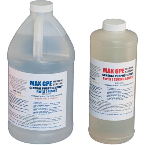 Max Gpe Clear 96 Oz Epoxy Resin Low Cost Slow Set All Purpose The