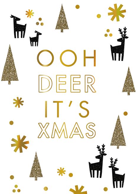 Kerstkaart Hip Ooh Deer It Is Christmas Hallmark