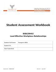 Bsbldr Saw V Docx Student Assessment Workbook Bsbldr Lead