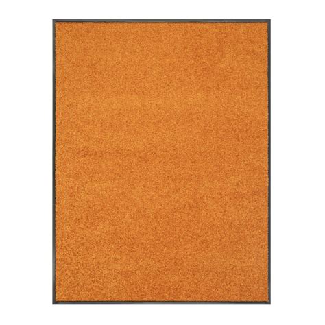 KARAT Tapis de Porte Paillasson d entrée Use Wash Orange 200 x 100 cm