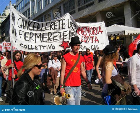 April 25 Liberation Day Parade In Milan Italy Editorial Stock Image