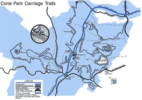 Moses Cone Manor And Park Carriage Trails Map Blue Ridge Mountains