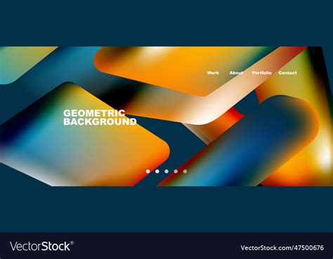 Colorful geometric background landing page Vector Image