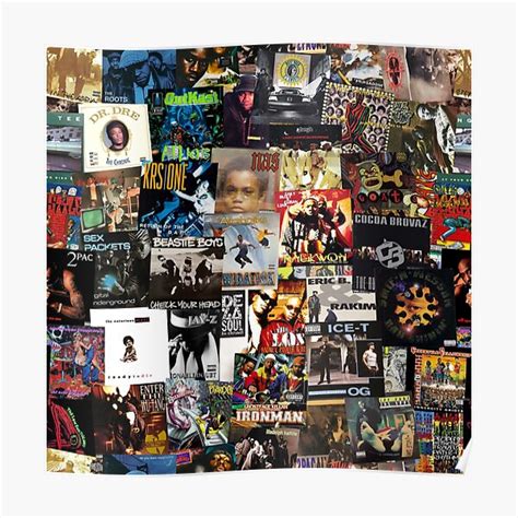 "90's Hip Hop Classics Album Cover Pattern" Poster for Sale by ...