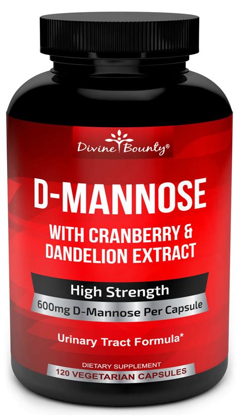 D Mannose Capsules 600mg D Mannose Powder Per Capsule With Cranberry