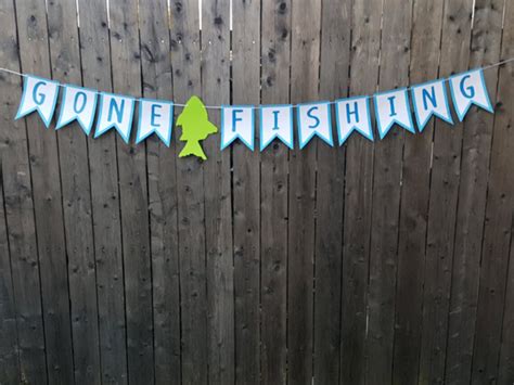 Fishing Party Garland Fishing Party Banner Gone Fishing Etsy