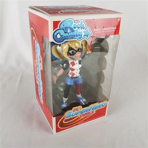 Funko Rock Candy Harley Quinn Dc Superhero Girls Vinyl Collectible New Larrys Basement