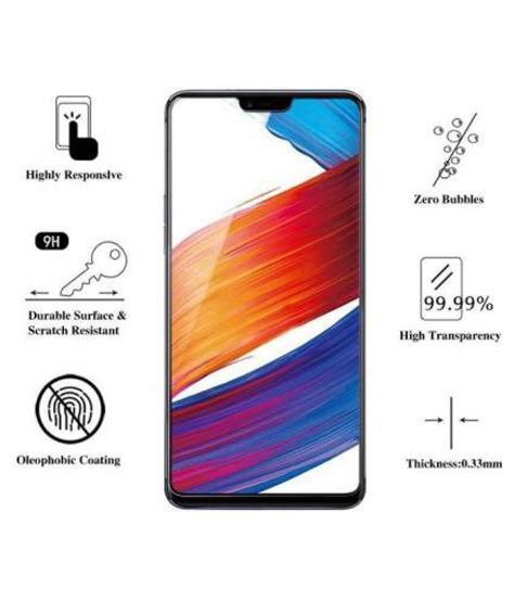 Vivo V9 Tempered Glass Screen Guard By GLAZE Full Glue With Precise