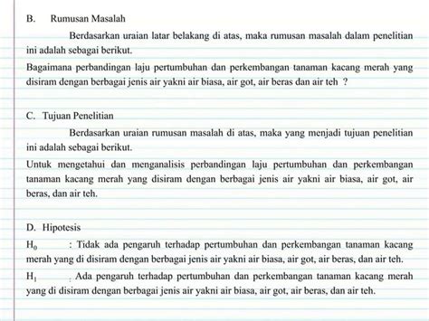 Laporan Hasil Penelitian Biologi Pengaruh Jenis Media Air Pada