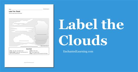 Label The Clouds Simple Version Printout Enchanted Learning