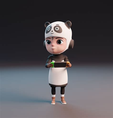 Robot Panda And Panda Kid Character 3d Model Turbosquid 2144222