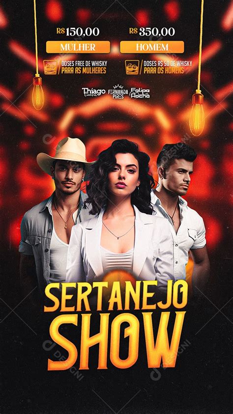 Story Flyer Sertanejo Show Social Media PSD Editável download Designi