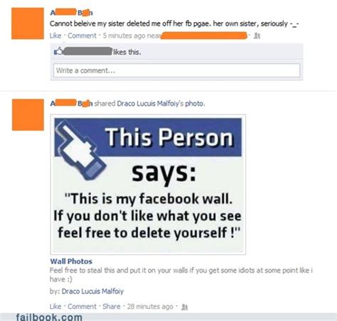 Failbook Unfriend Funny Facebook Fails Failing On Facebook Cheezburger