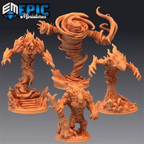 Elemental Prime Miniature High Quality Tabletop RPG 3D Etsy