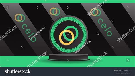 Celo Celo Crypto Coin Token Banner Stock Vector Royalty Free