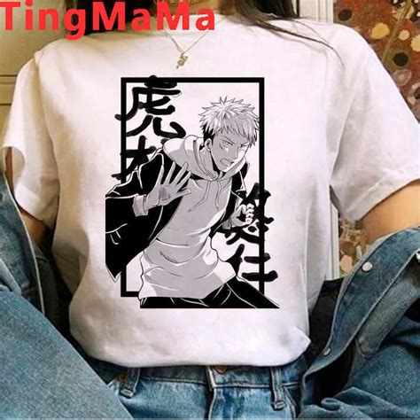 Jujutsu Kaisen Gojo Satoru Yuji Itadori Camisetas Homens Tumblr Branco