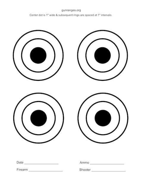 Printable Shooting Targets Paper Targets Gunranges Org