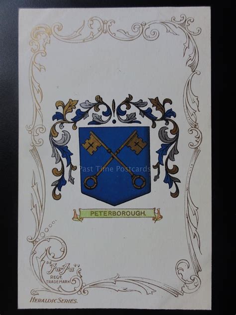 Cambridgeshire Peterborough Heraldic Coat Of Arms C1905 Pub By Ja