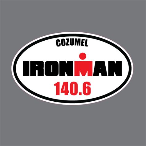 Cozumel Ironman 140 6 Triathlon Race Run Running Oval Bumper Sticker