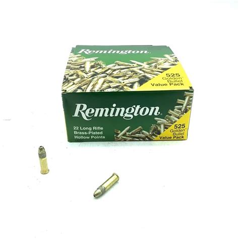 Remington 22 Long Rifle 36 Grain Brass Plated Hp Ammunition 525 Rounds