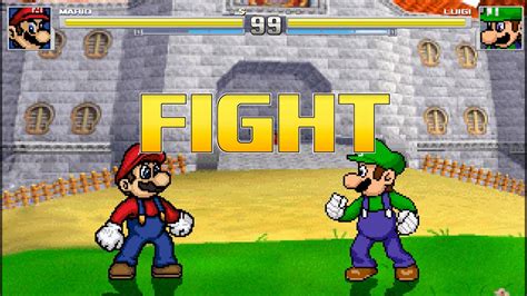 Mugen Battles 4 Mario Vs Luigi Youtube