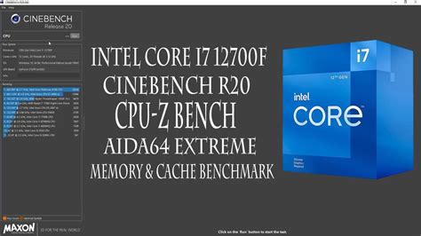 Core I7 12700F CINEBENCH R20 And CPUZ BENCH AIDA64 Extreme Cache