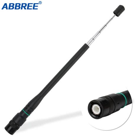 Bnc Antenna High Gain Abbree Ar Telescopic Vhf Uhf Dual Band