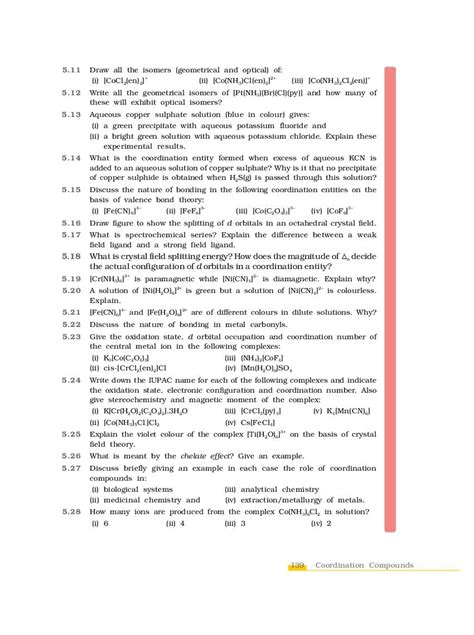 Ncert Book Class 12 Chemistry Chapter 5 Coordination Compounds Pdf Aglasem