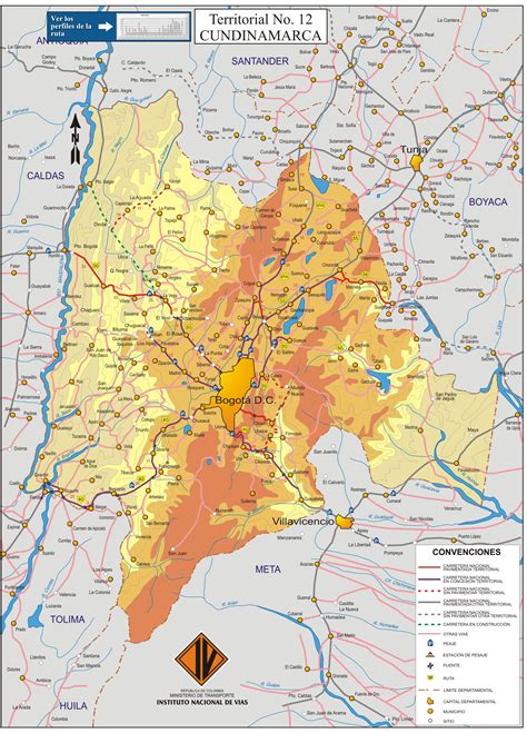 Cundinamarca road map - Full size | Gifex