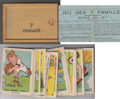 Ancien Jeu Des Familles En Boite Bois Neuf Eur Picclick Fr