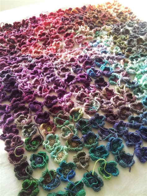 Felted Button Colorful Crochet Patterns Monet S Garden Throw Crochet