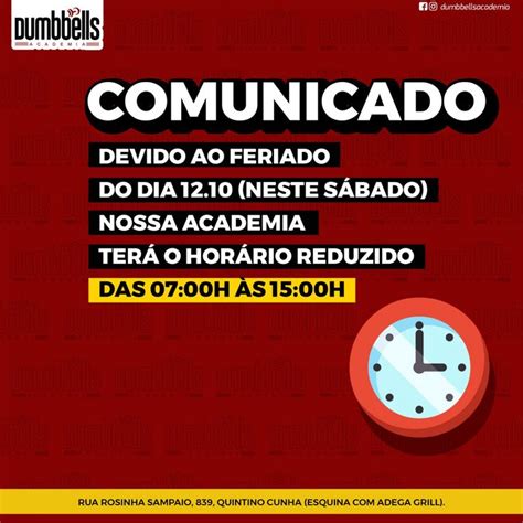 Comunicado Devido Ao Feriado Do Dia Neste S Bado Nossa