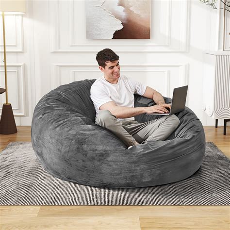 Bean Bag Chair Stuffed With Foam For Adults，folding Beanbag Chairs Lounge Sofa Bed，large Size