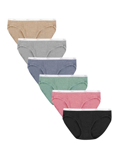 Hanes Womens Ribbed Cotton Hipster Underwear 6 Pack