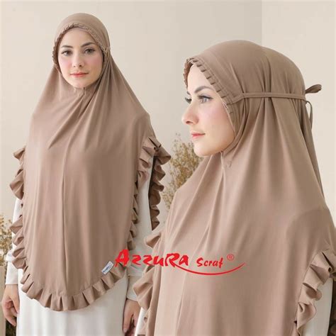 Jual Hijab Azzura Rempel Atas Bawah Azzurascarf Hijab Instan