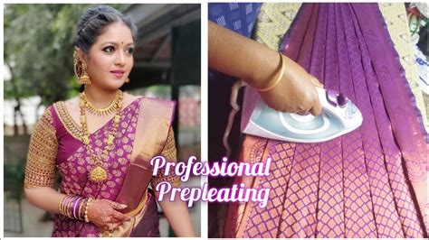 Very Easy Professional Saree Pre Pleating With Measurement For