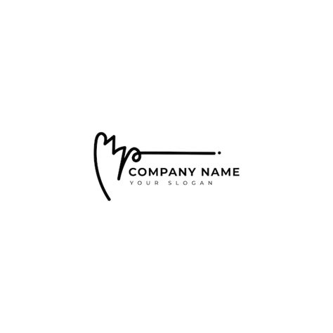 Premium Vector Mp Initial Signature Logo Vector Design