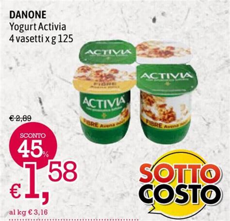 Offerta DANONE Yogurt Activia 4 Vasetti X G 125 Nel Volantino Di A O