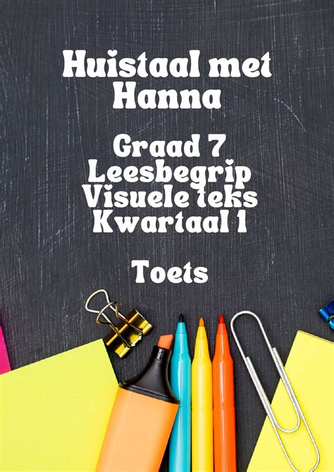 Graad 4 Huistaal Leesbegrip Visuele Teks Taalstrukture Stelwerk Les