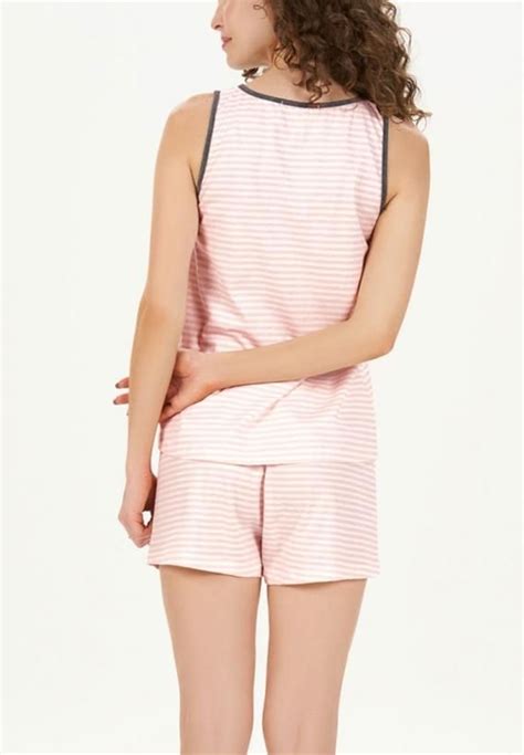 Pijama Short Doll Regata Listrado Cor Amor Le Lingerie