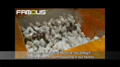 Famous Machinery For Eps Foam Recycling Xps Foam Melting Styrofoam Hot Melting Recycling